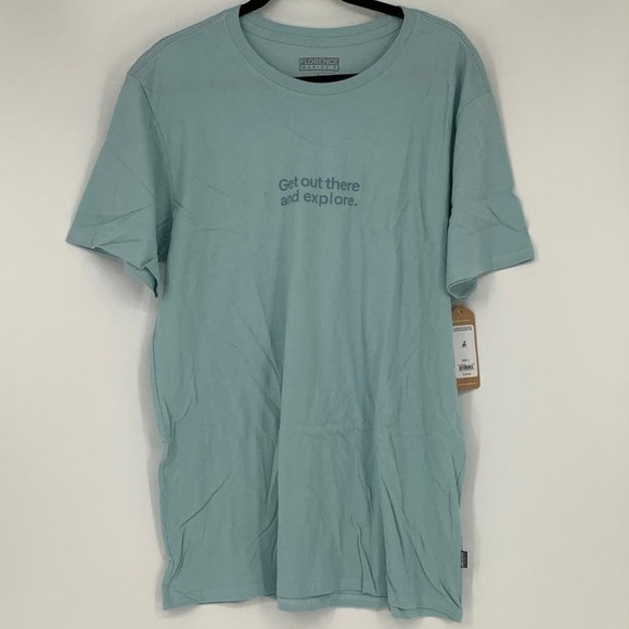 NEW Florence Marine X Size Large GOTAE Organic T-Shirt Light Blue Tee $30 M12-3 - Picture 3 of 10
